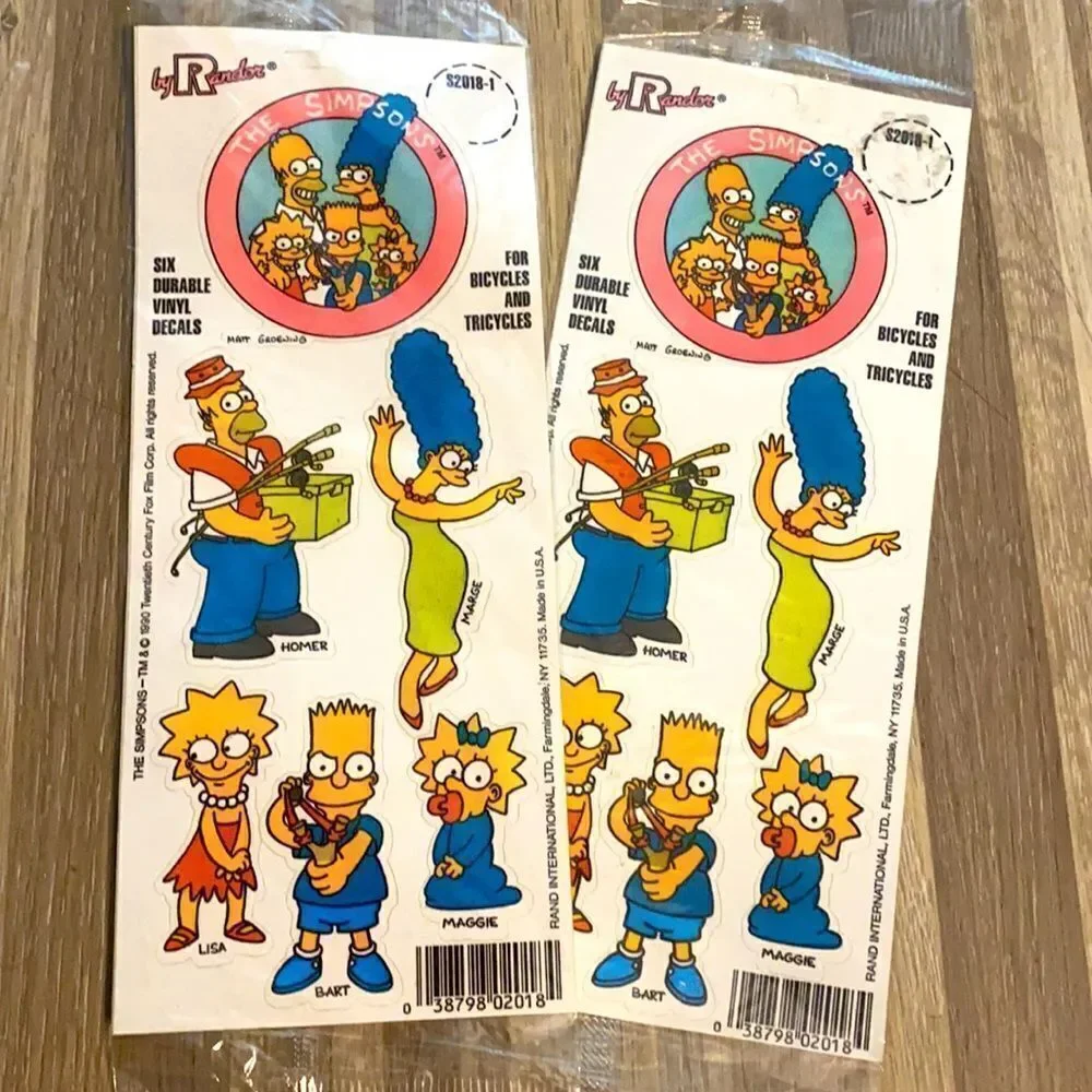 The simpsons vintage stickers Nostalgia 90s USA real vintage cartoon stickers